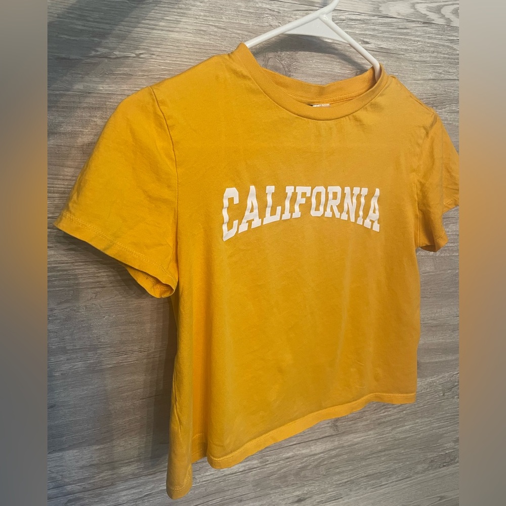Yellow CALIFORNIA crop top